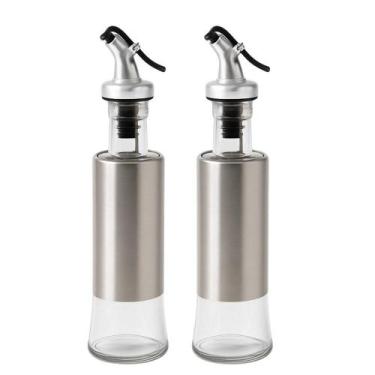 Imagem de Kit 2 Galheteiro Porta Azeite e Vinagre 300ML com Dosador Anti-resping