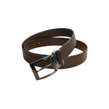 Imagem de Cinto Masculino Couro Legítimo Bovino Social 3,5cm Ajustável Fivela de