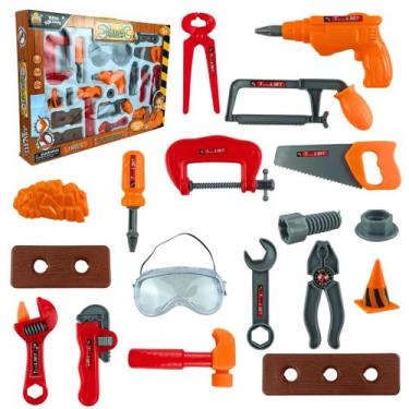 Imagem de Kit Jogo De Ferramentas Oficina Infantil Brinquedo 18 Peças - 99 Toys