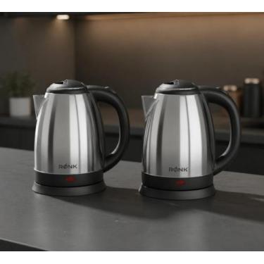 Imagem de Kit 2 Produtos Chaleiras Elétricas Inox 1,8 L - Ronk, 110V