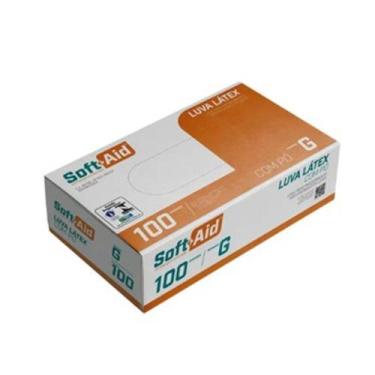 Imagem de Luva Látex Soft + aid Caixa Com 100 Unid Tamanho G