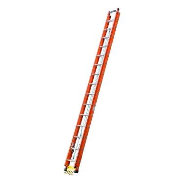 Imagem de Escada Fibra Extensiva Worker 4,80m 27 Degraus Fibra de Vidro Antiderrapante Fixa 136KG 8,40M