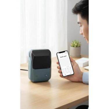 Imagem de 2x Rotuladora Térmica Bluetooth Portátil + 1 Rolo Etiqueta - Congratul