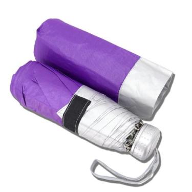Imagem de Guarda chuva mini uv unissex compacto com sombrinha proteção solar  - 