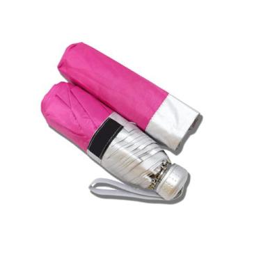 Imagem de Guarda chuva mini uv unissex compacto com sombrinha proteção solar  - 