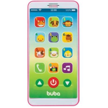 Imagem de Brinquedo Educativo Baby Phone Rosa Buba Brinquedo Musical Telefone Ce