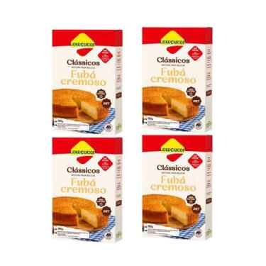 Imagem de Kit Mistura Para Bolo Fubá Cremoso Zero Açúcar - Lowçucar 4 Unidades 1