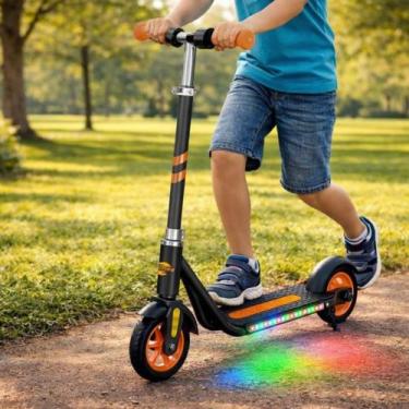 Imagem de Patinete Elétrico Infantil Laranja 60kg 150W 25.5V Velocidade Ajustáve