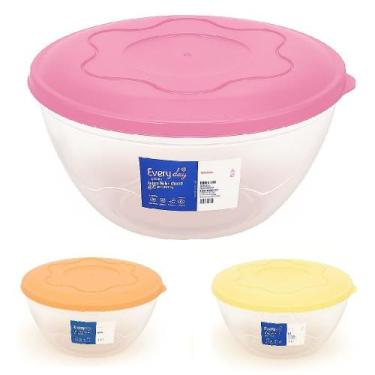 Imagem de Saladeira Bowl Tigela Porta Alimentos Salada Com Tampa Bacia Vasilha R