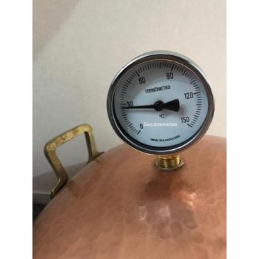 Imagem de Termômetro de temperatura para panela de alambique - Decobremetais Ala