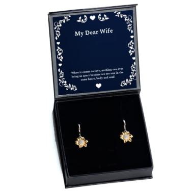 Imagem de SpreadPassion When it Comes to Love, Nothing Can Ever Bring Us Apart Because We,! Brincos de girassol, presente de esposa do marido, joias úteis para esposa