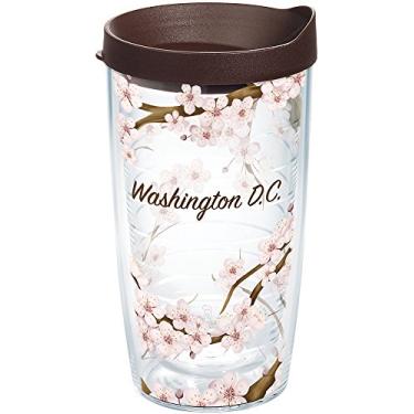 Imagem de Tervis Copo térmico Washington DC Cherry Blossom feito nos EUA com parede dupla, 473 ml