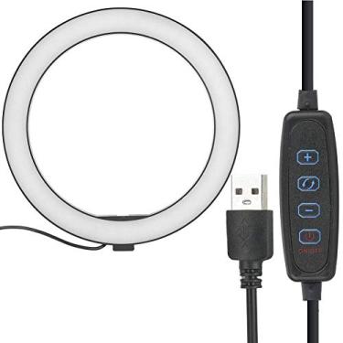 Imagem de PUSOKEI 10 polegadas, 2400-3000 lm, 120 peças de LED para câmera, estúdio de fotografia e vídeo com grampo para telefone para transmissão de selfie/vida