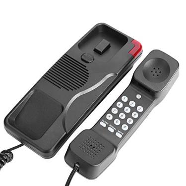 Imagem de Telefone com fio, telefone comercial, área de trabalho/parede de hotel, extensão de telefone à prova d'água, telefone fixo para casa/banheiro/escritório