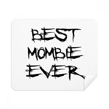 Imagem de Best Mombie Ever Words Pano de limpeza Faly Bless Limpador de tela 2 peças Tecido de camurça