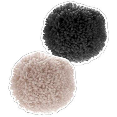 Imagem de Schoolgirl Style Simply Boho Poms Cut-outs — Conjunto de pompons naturais e pretos, decorações de quadro de avisos, materiais de artesanato, decoração de sala de aula ou casa (36 peças)