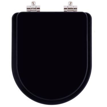 Imagem de Assento Sanitário Poliester Soft Close Nexo Onix Preto Fosco