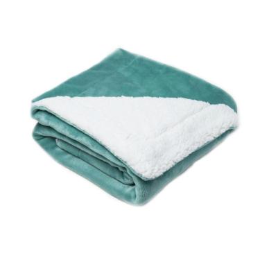 Imagem de Cobertor de Bebe Berço 1,10x90cm Sherpa 400Gr Aqua Sultan