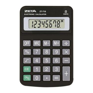 Imagem de Calculadora De Mesa 8 Digitos Zt718 - Zeta
