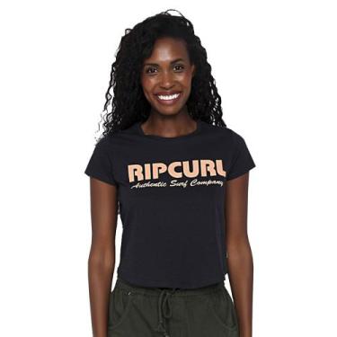 Imagem de Camiseta Feminina Rip Curl Authentic Surf Crooped Preta