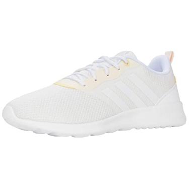 Imagem de adidas Tênis de corrida feminino Qt Racer 2.0, Branco/Branco Giz Branco, 11