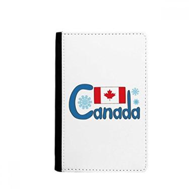 Imagem de Porta-passaporte padrão azul bandeira nacional do Canadá Notecase Burse carteira capa porta-cartão, Multicolor