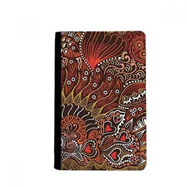 Imagem de Padrão decorativo colorido abstrato peixe passaporte titular notecase burse carteira capa cartão bolsa, Multicolor