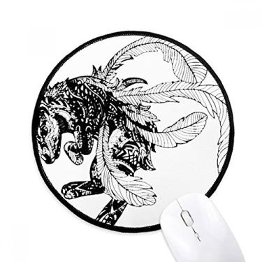 Imagem de DIYthinker Obra-prima chinesa montanhas rios desenho mouse pad desktop escritório tapete redondo para computador