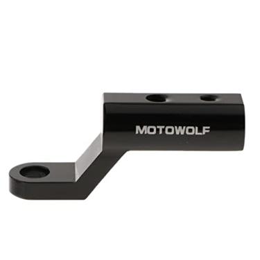 Imagem de Motowolf Suporte expansor de espelho retrovisor para motocicleta – Preto