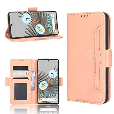 Imagem de Capas de telefone de negócios à prova de choque para Google Pixel 7 7 Pro capa de couro de luxo com slot para vários cartões carteira anti-queda capa para telefone Google Pixel 7 7 Pro (rosa, Google Pixel 7)