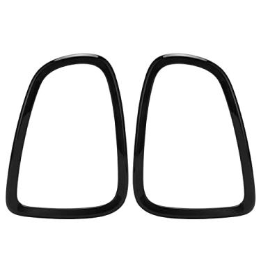 Imagem de Protetor de Guarnição Lâmpada Traseira 2 Pçs Tampa Luz Traseira Guarnição Lâmpadas Traseiras Moldura Anéis Adesivos Protetor para R56 R57 R58 R59 2007‑2014 (Preto brilhante)