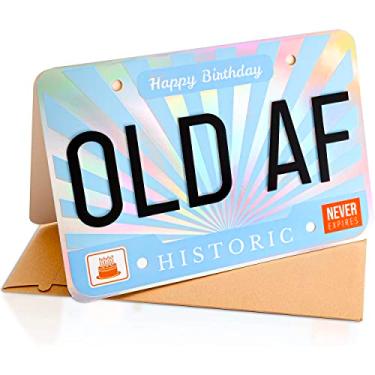Imagem de Cartão de felicitações de Feliz Aniversário Funny Old Man Joke – Ótimo presente Happy Bday para pai, irmão, marido, filho, namorado | 30, 40, 50, 60, 70, vem com envelope e selo [tamanho grande de 23 x 15 cm]