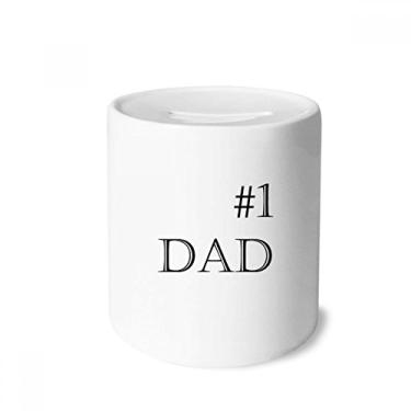 Imagem de DIYthinker Caixa de moedas de cerâmica com citação do festival dos pais Nº 1