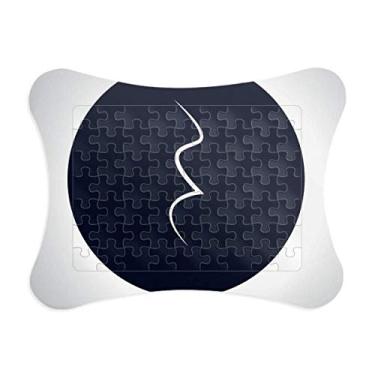 Imagem de White Music Quarto Rest Moldura preta de quebra-cabeça de papel para casa