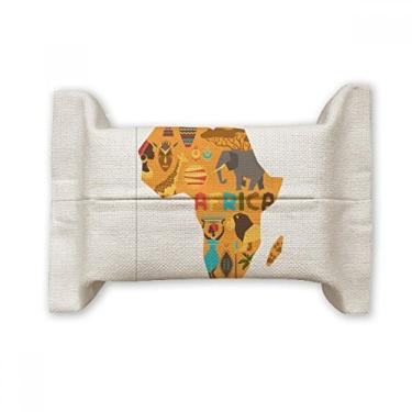 Imagem de Mapa da África, Elefante, Savanna Africana, Ilustração, Porta-capa de papel para lenços faciais, Bolsa de linho de algodão