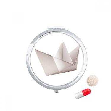 Imagem de Origami — Estojo geométrico abstrato com padrão de navio, caixa de armazenamento de medicamentos