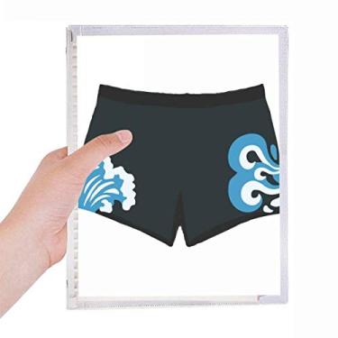Imagem de Caderno Black Trunks com estampa de ilustração em spray, diário de folhas soltas recarregável, papelaria