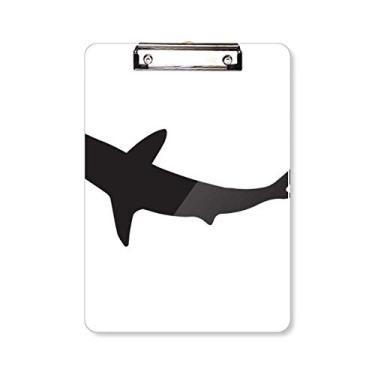 Imagem de Silhouette Ocean Shark Fierce Fish Prancheta pasta, bloco de notas A4