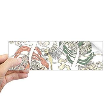 Imagem de DIYthinker Adesivo retangular de carpa verde vermelha para janela de notebook