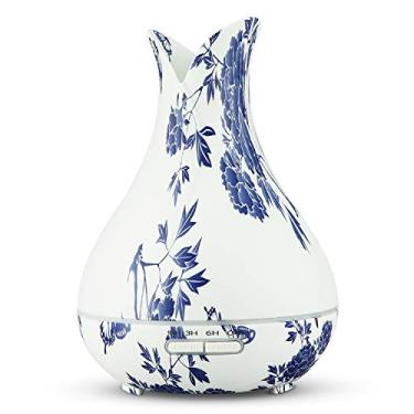 Imagem de Mini umidificador para aromaterapia, difusor de aroma ultrassônico criativo azul e branco, adequado para sala de estar, quarto, escritório