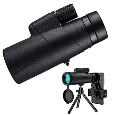 Imagem de Telescópio monocular, telescópio monocular HD 12X50, telescópio monocular à prova d'água BKA4 Prism com suporte para smartphone e tripé, adequado para camping, trekking