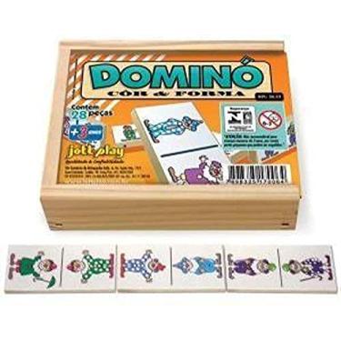 Imagem de Dominó Cor E Forma 28 Peças - Jottplay