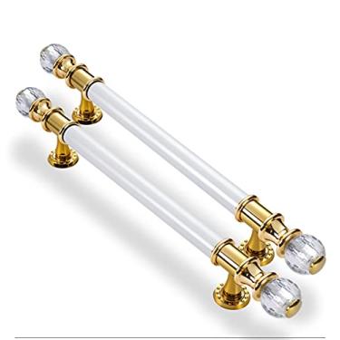 Imagem de 600mm 800mm moda moderna ouro preto branco cristal grande maçaneta da porta do hotel home office porta de vidro puxador da porta de madeira, branco, M 600MM