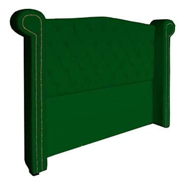 Imagem de Cabeceira Estofada Sienna Para Cama Box Queen 160 Cm Suede Verde - LM DECOR