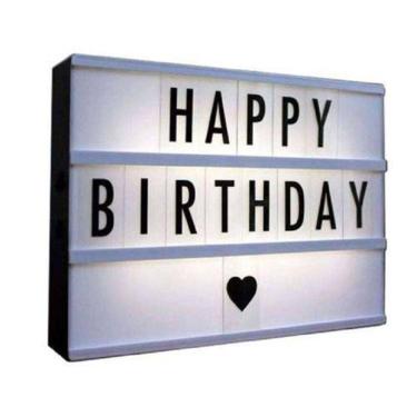 Imagem de Luminária Palavras Letras Light Box Cinema Letreiro Led