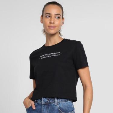 Imagem de Camiseta Cropped Calvin Klein Sustain Naturals Organica Feminina