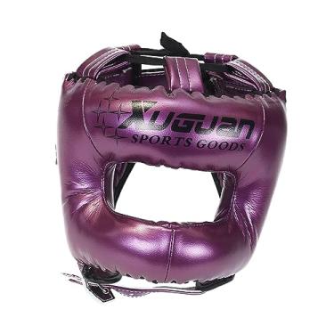 Imagem de UGPLM Capacete de sparring artes marciais arte de cabeça para adulto kickboxing karate muay thai, Roxo, m