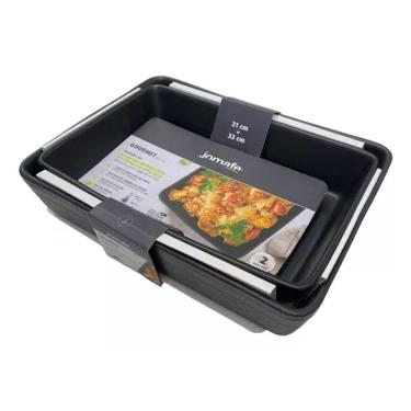 Imagem de Conjunto Assadeira Retangular 31x6cm E 33x7cm - Jomafe Euro