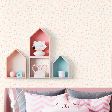 Imagem de Papel de Parede Adesivo Infantil Confete Colorido