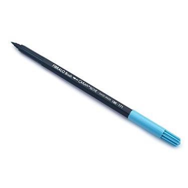 Imagem de Caran D'Ache Fibralo Caneta Aquarelável, Azul Claro, 0.5-5 mm